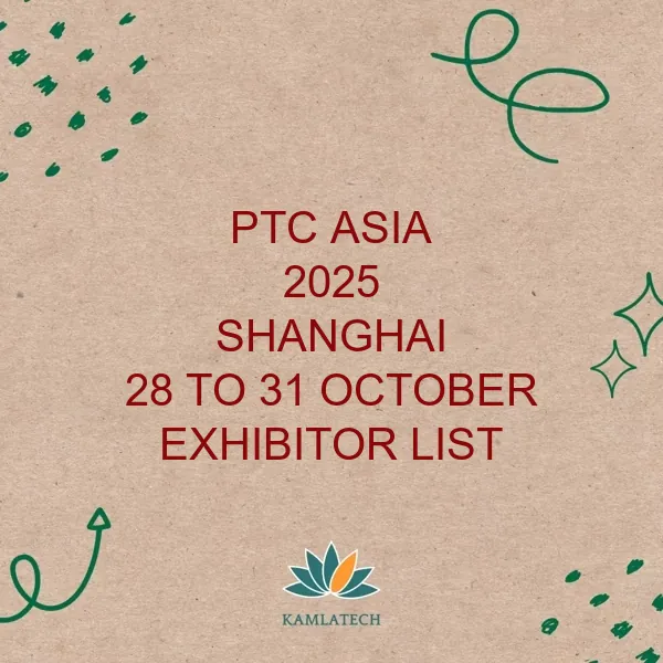 Ptc Asia Shanghai 2025 Exhibitor List (1956 Exhibitors)